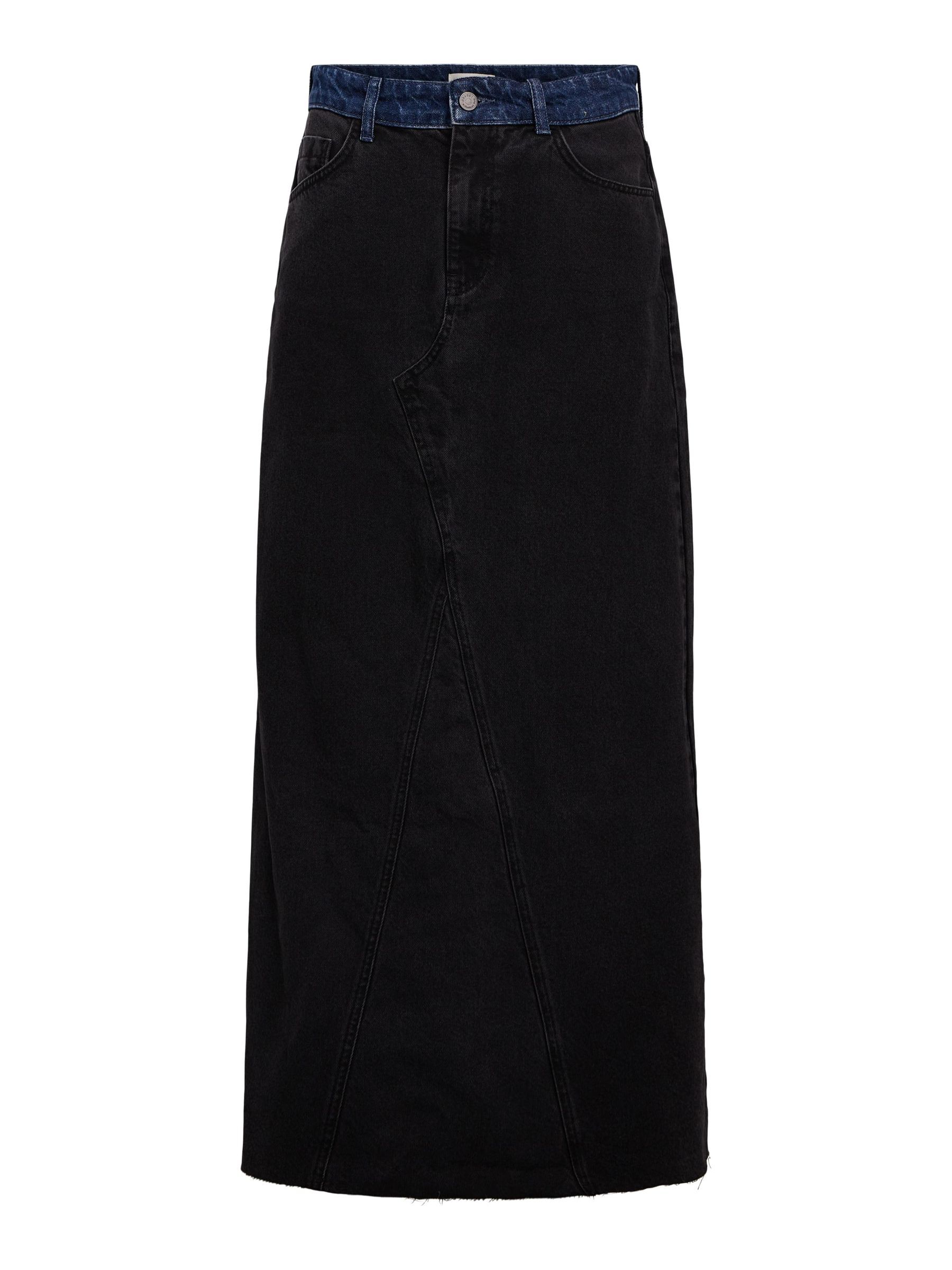 OBJHARLOW LONG DENIM SKIRT Black .OBJECT CI France