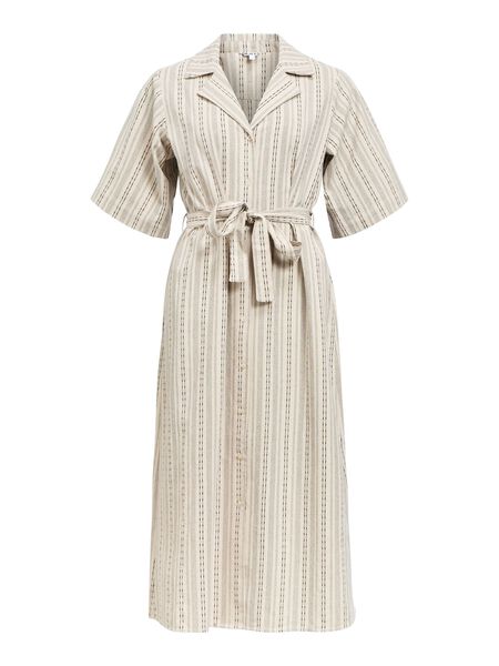 chinese dress ladies Ladies Linen Button Shirt Dress main image 1