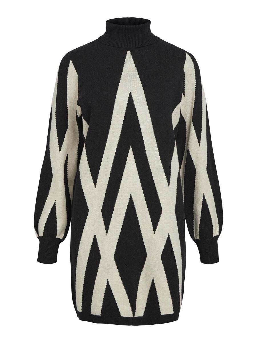 OBJECT OBJRAY GEBREIDE JURK, Black, highres - 23041252_Black_1085901_001.jpg