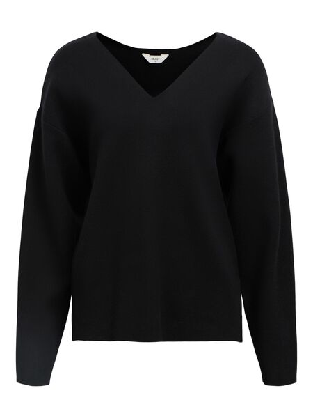 OBJECT V-RINGNING STICKAD TRÖJA, Black, highres - 23044288_Black_001.jpg