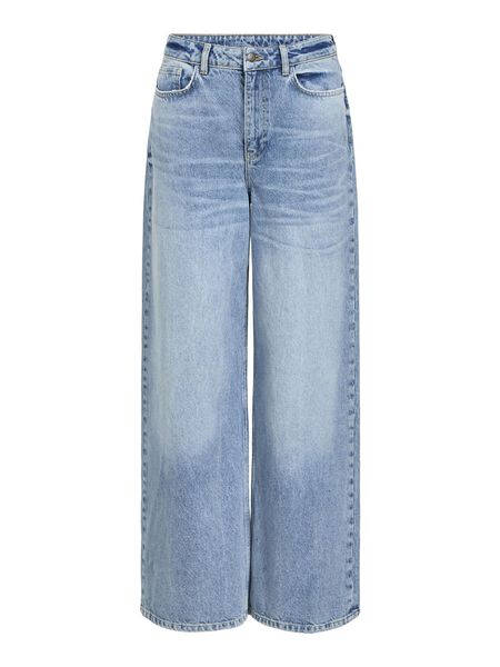 OBJECT HIGH WAISTED LOOSE FIT JEANS, Medium Blue Denim, highres - 23045593_MediumBlueDenim_001.jpg
