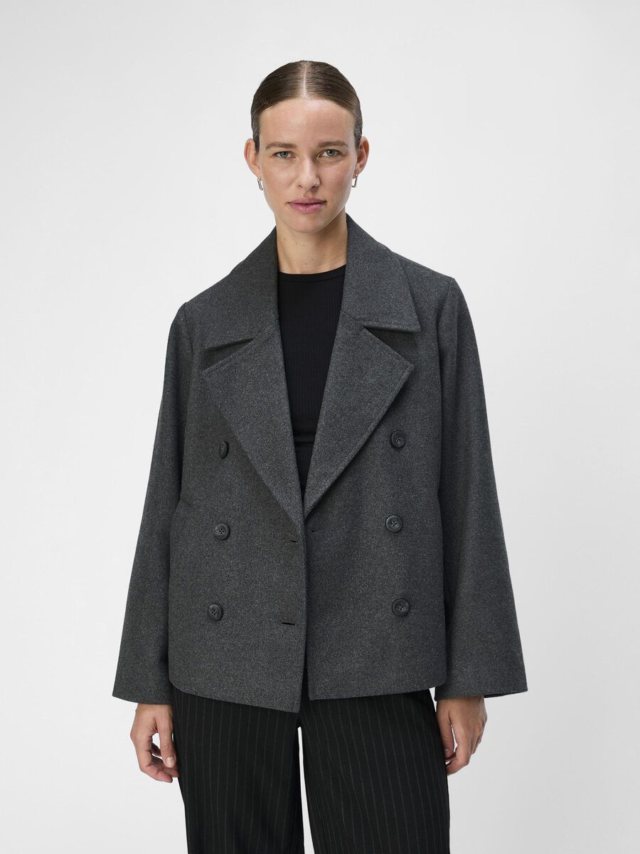 OBJECT OBJKEILY SHORT JACKET, Dark Grey Melange, highres - 23040644_DarkGreyMelange_1151935_003.jpg
