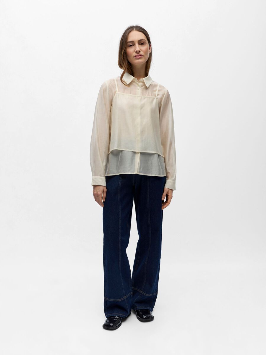 Carousel image - SHEER LAYERED SHIRT, Birch | 4