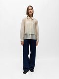 Product image thumbnail - SHEER LAYERED SHIRT, Birch | 4