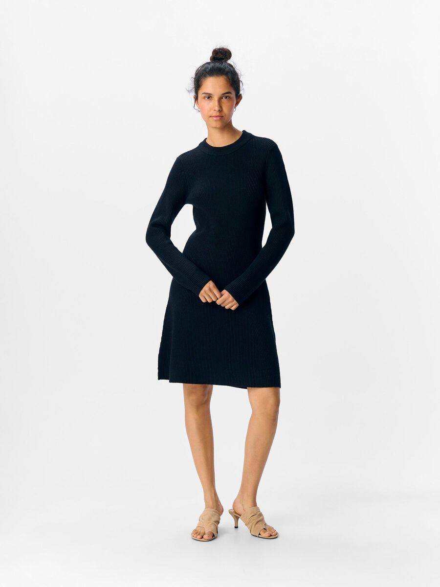 Product carousel image - EN MAILLE MINI-ROBE, Black | 1
