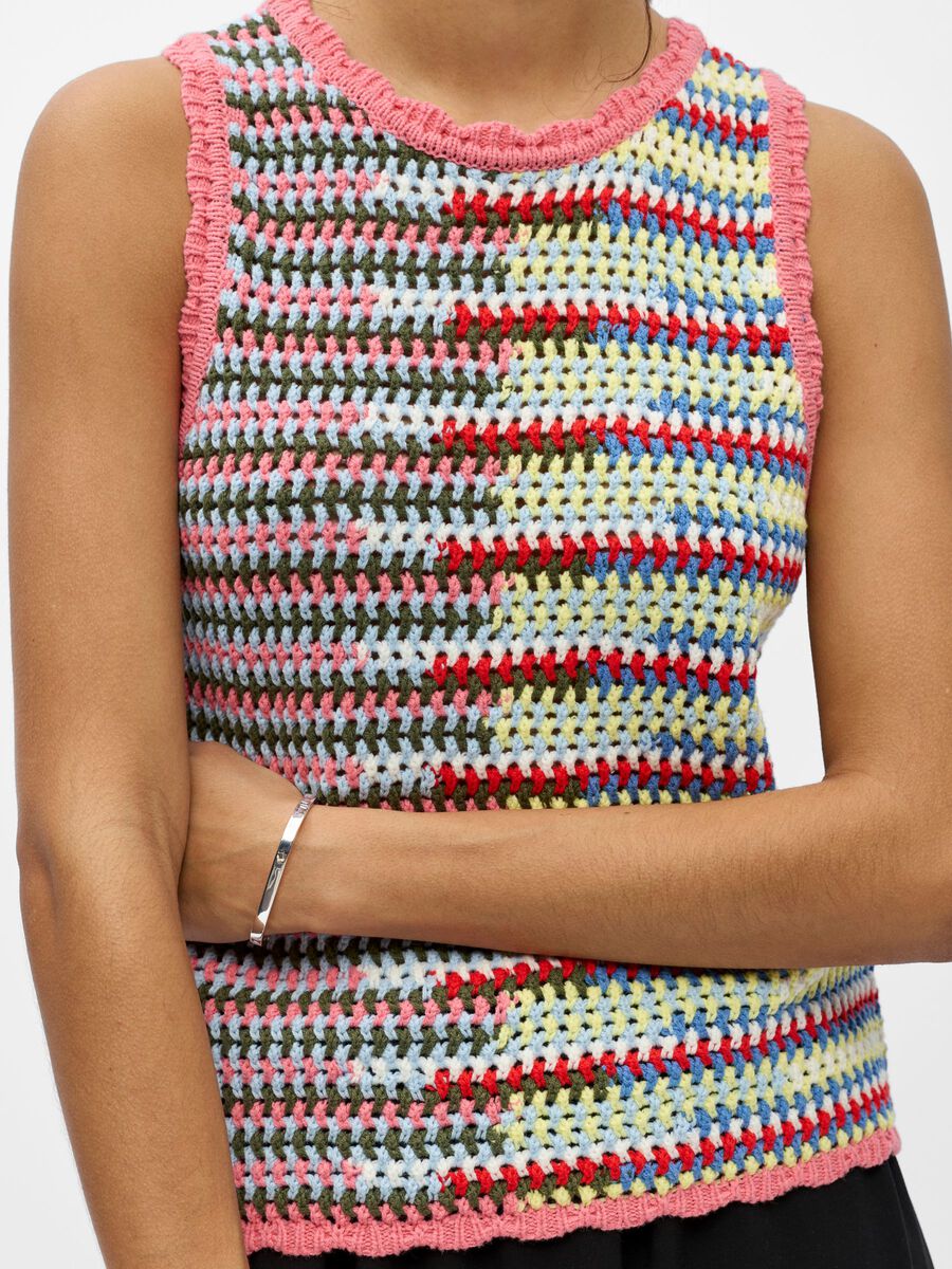 Carousel image - SLEEVELESS KNIT TOP, Begonia Pink | 5
