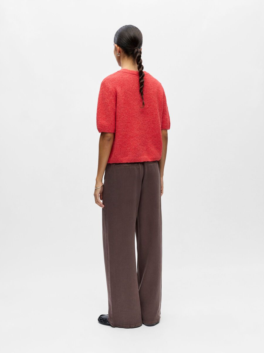 Carousel image - CROPPED STRIKKET CARDIGAN, Poinsettia | 3