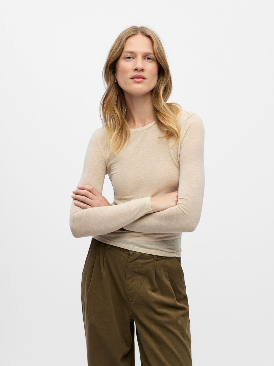 Carousel image - MANCHES LONGUES TOP, Sandshell | 2