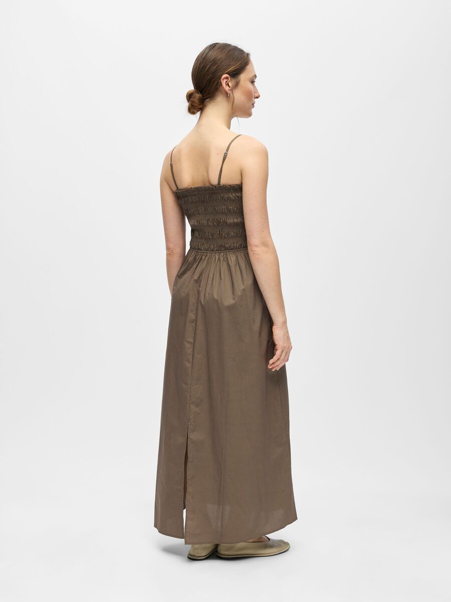 Product carousel image - SMOCK STRAP DRESS, Morel | 2