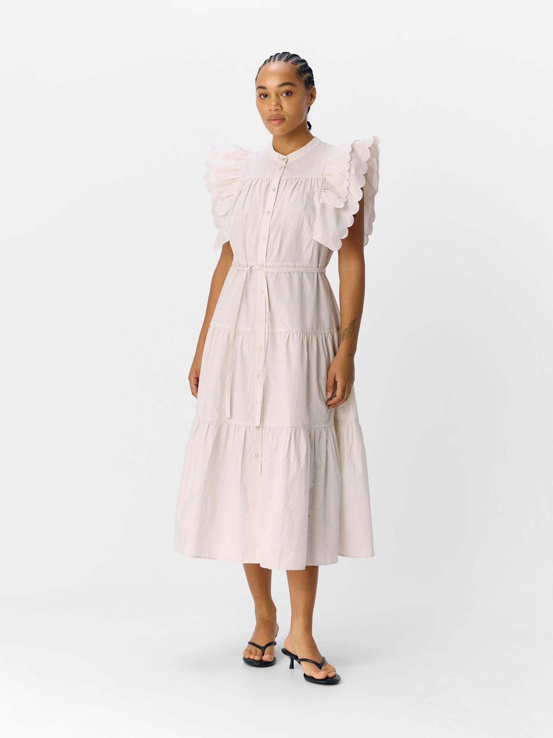 Carousel image - OBJHOPE MAXI DRESS, White Sand | 4