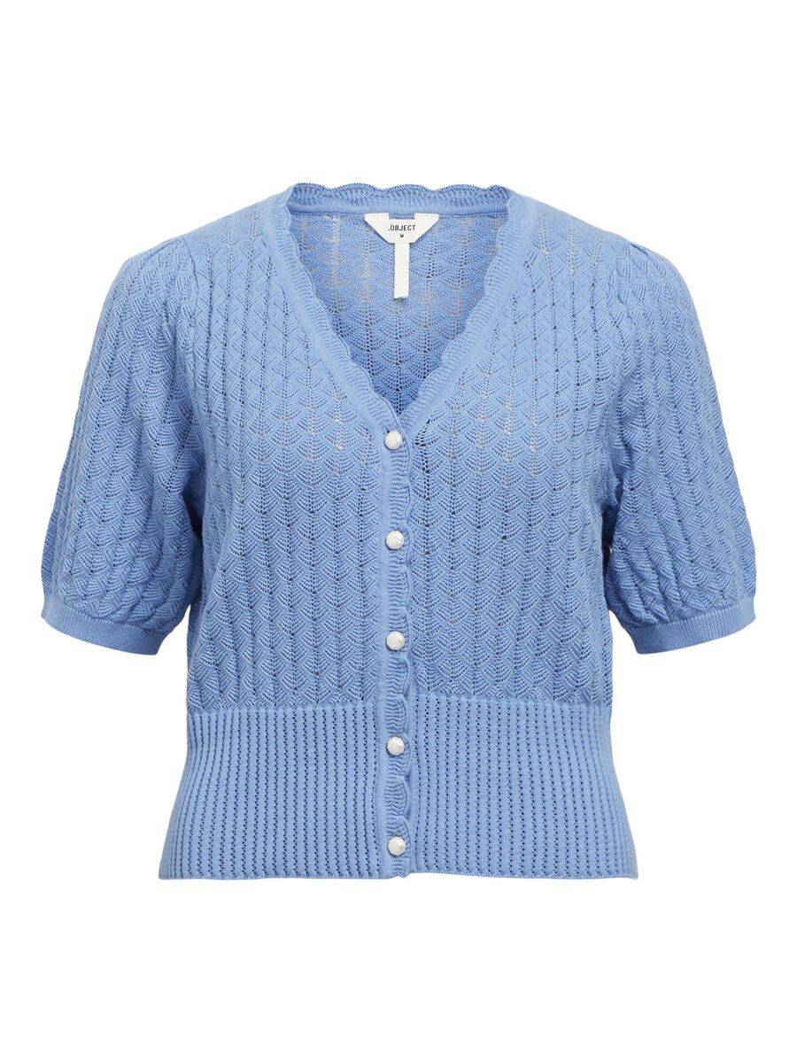 OBJECT SHORT SLEEVED CARDIGAN, Cornflower Blue, highres - 23046319_CornflowerBlue_001.jpg
