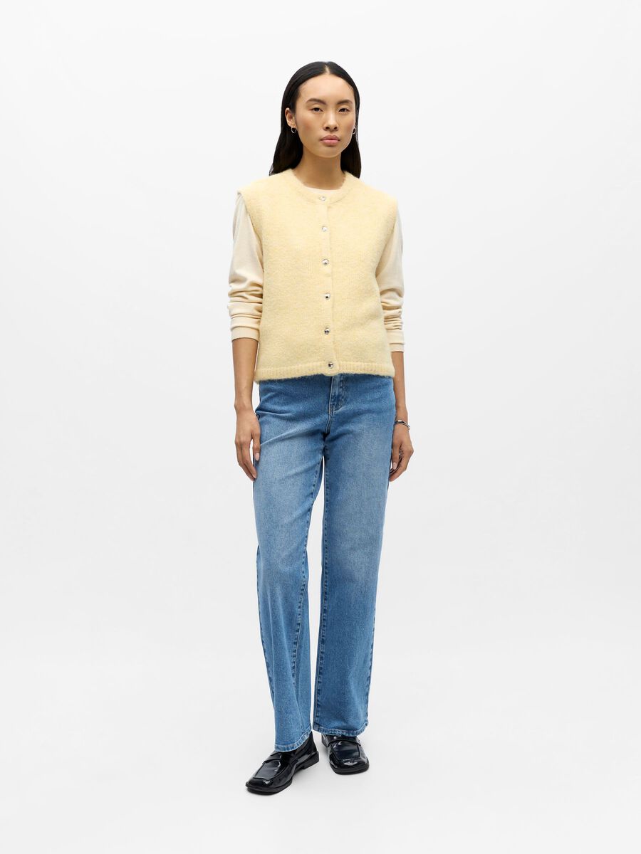 Carousel image - HOLKÄRMAD STICKAD VÄST, Sunlight | 4