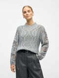 Product image thumbnail - CHUNKY STRICK PULLOVER, Light Grey Melange | 2