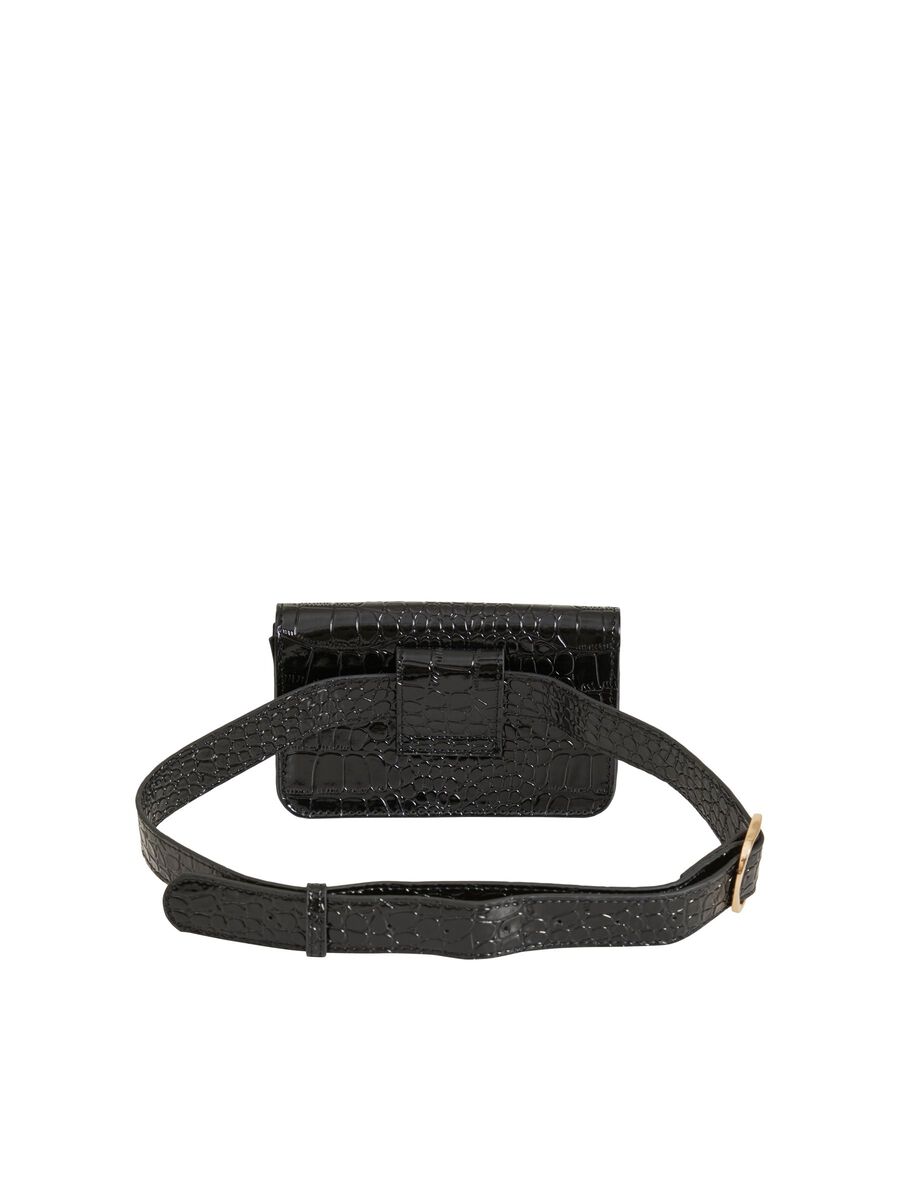 Carousel image - CROCODILE PRINTED BELT BAG, Black | 2