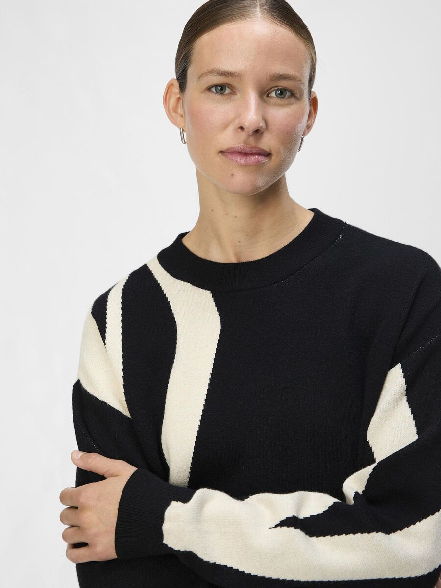 Carousel image - KNITTED PULLOVER, Black | 5