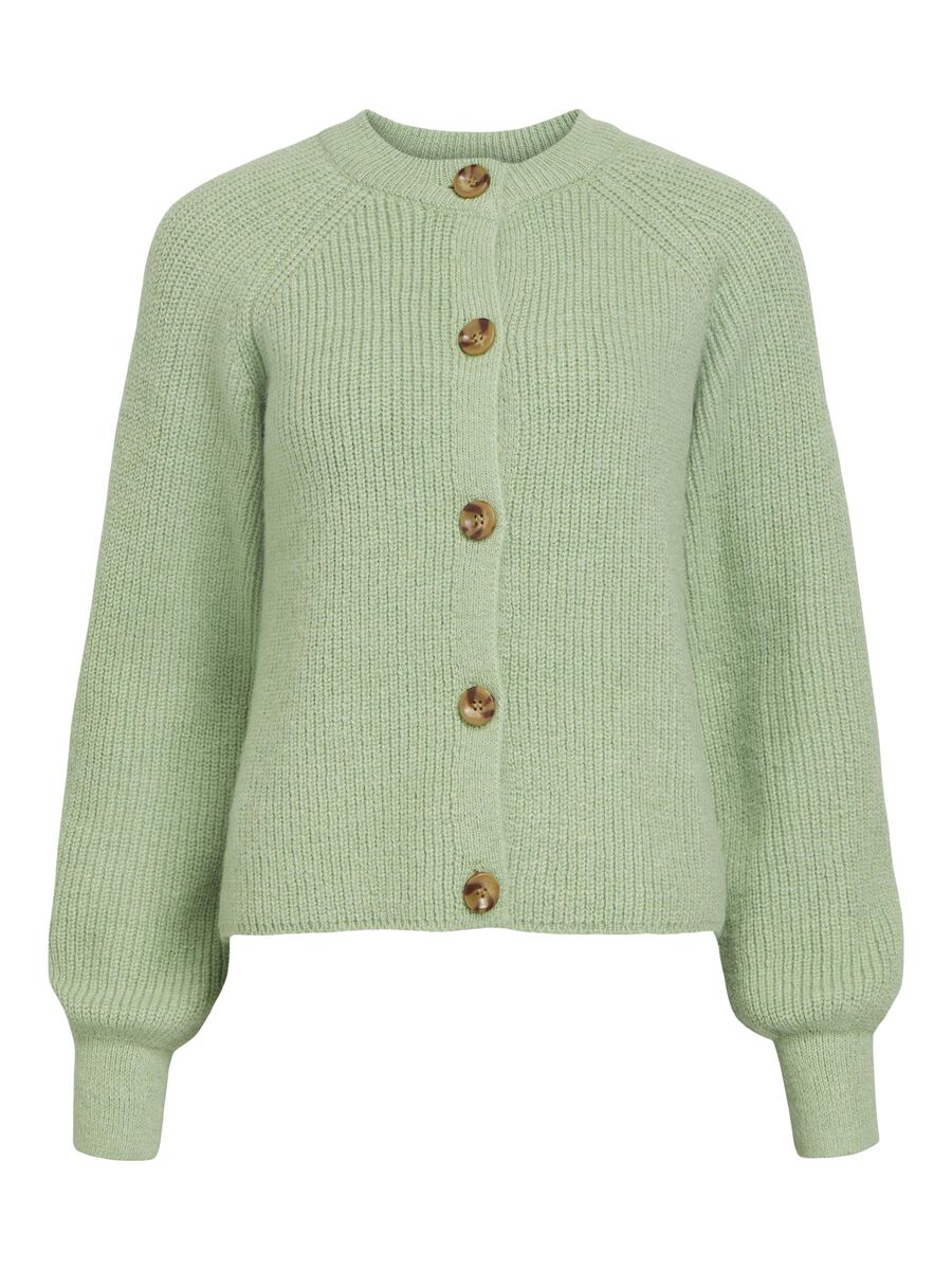 Object Collectors Item RUND HALS STRIKKET CARDIGAN, Fair Green, highres - 23042976_FairGreen_1065357_001.jpg