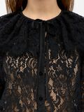 Product image thumbnail - O-NECK LACE BLOUSE, Black | 5