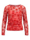 Product image thumbnail - EN TULLE TOP, Cranberry | 1