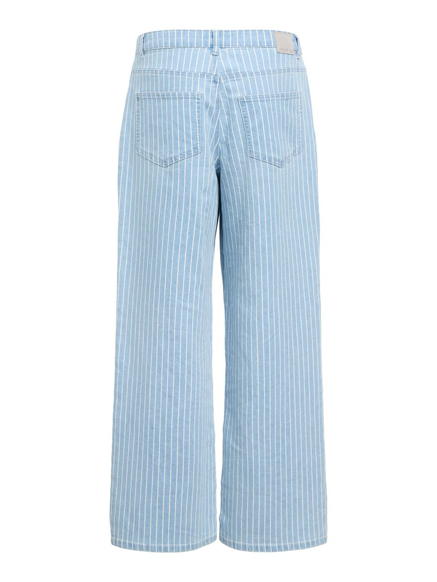 Carousel image - STRIPED WIDE JEANS, Light Blue Denim | 2
