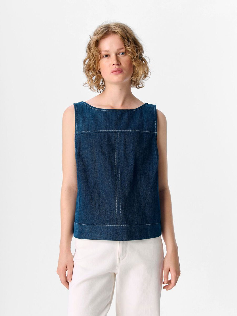 OBJECT DENIM TOPP, Dark Medium Blue Denim, highres - 23048940_DarkMediumBlueDenim_003.jpg