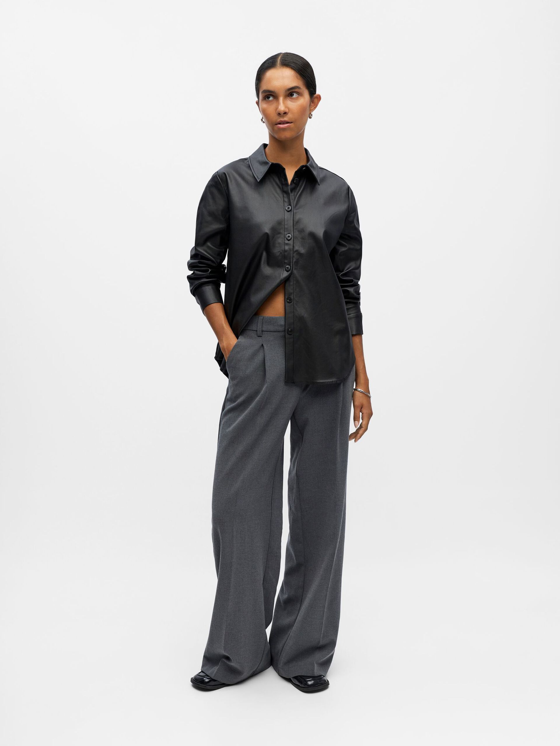 Carousel image - LARGE PANTALON, Dark Grey Melange | 4