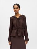 Product image thumbnail - PEPLUM BLUS, Seal Brown | 2