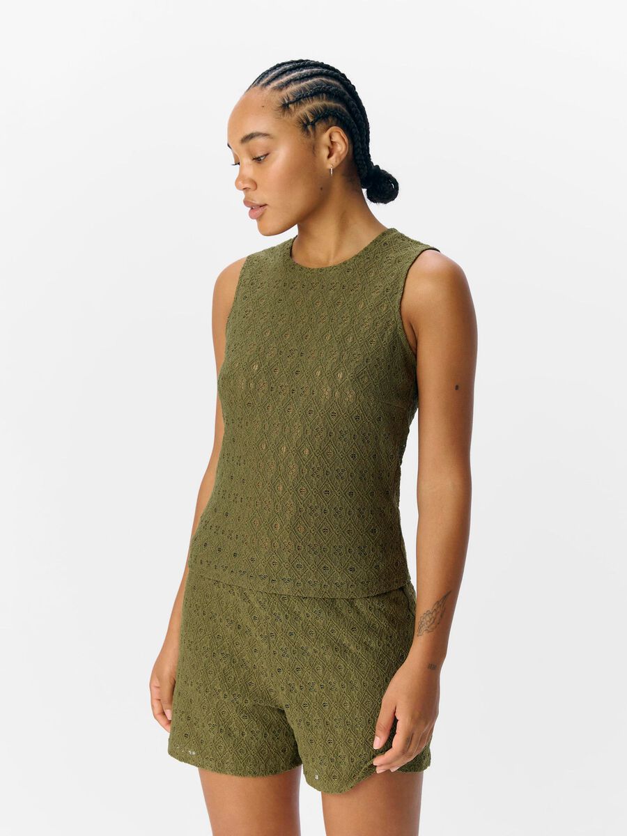 OBJECT BRODERIE TANK TOP, Capulet Olive, highres - 23046490_CapuletOlive_003.jpg