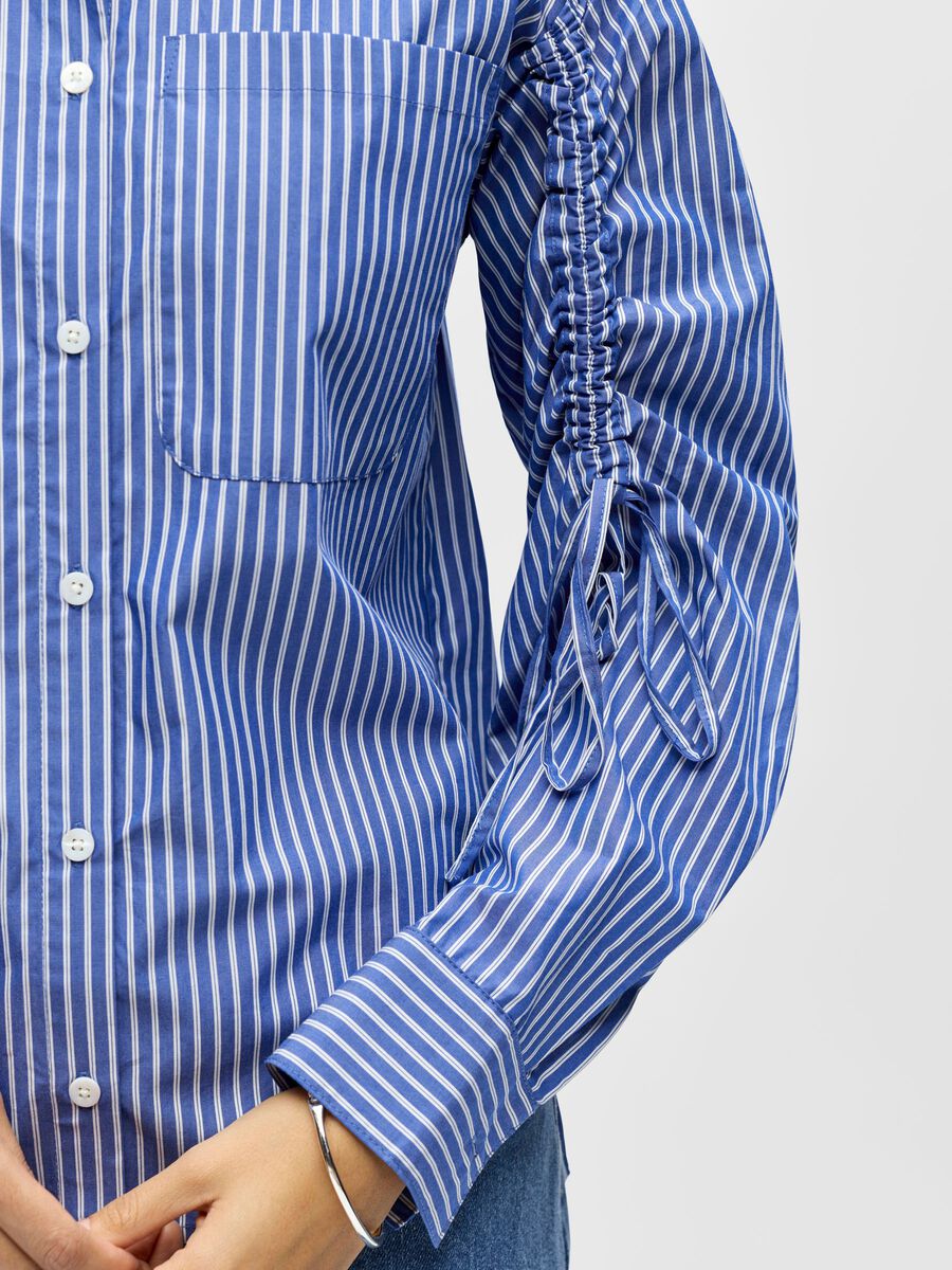 Carousel image - PLOOIEN MOUWEN OVERHEMD, Clematis Blue | 5