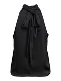 Product image thumbnail - SATIN HALTERNECK TOP, Black | 2