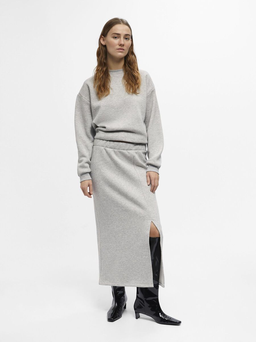 Carousel image - SWEAT SKIRT, Light Grey Melange | 5