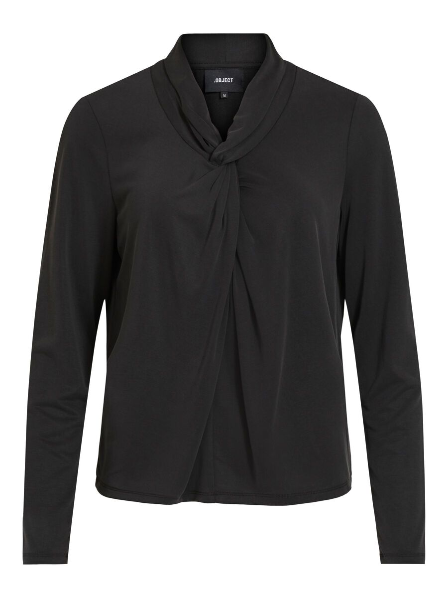 OBJECT NŒUD TOP À MANCHES LONGUES, Black, highres - 23031954_Black_001.jpg