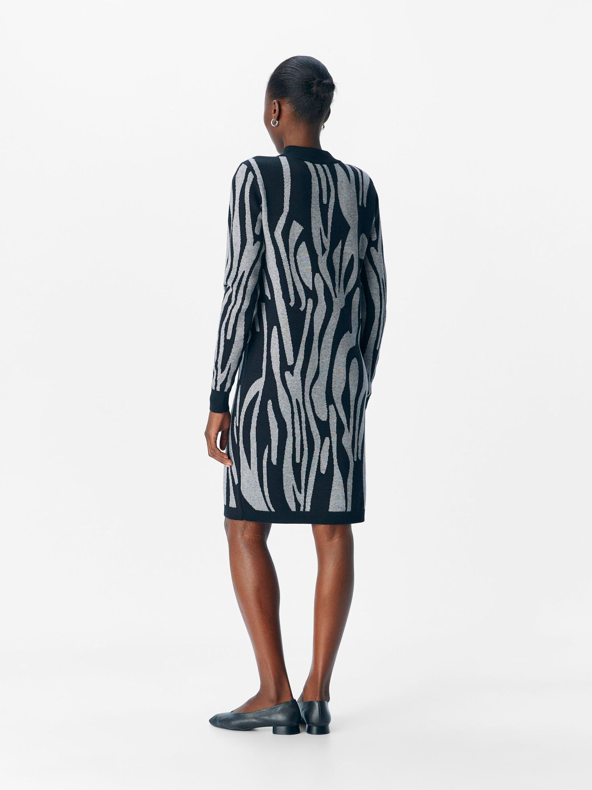 Carousel image - OBJRAY KNITTED DRESS, Black | 3