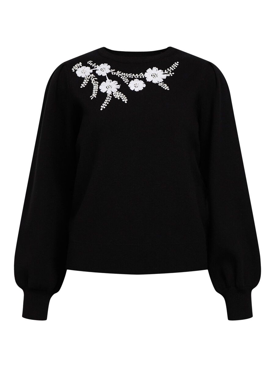 Object Collectors Item EMBROIDERED KNITTED PULLOVER, Black, highres - 23044784_Black_1128656_001.jpg