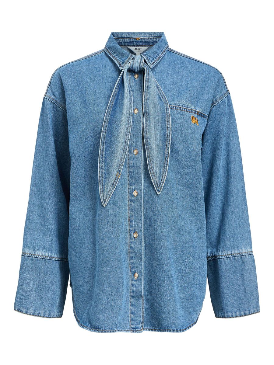 OBJECT OVERSIZED DENIM SHIRT, Medium Blue Denim, highres - 23046085_MediumBlueDenim_001.jpg