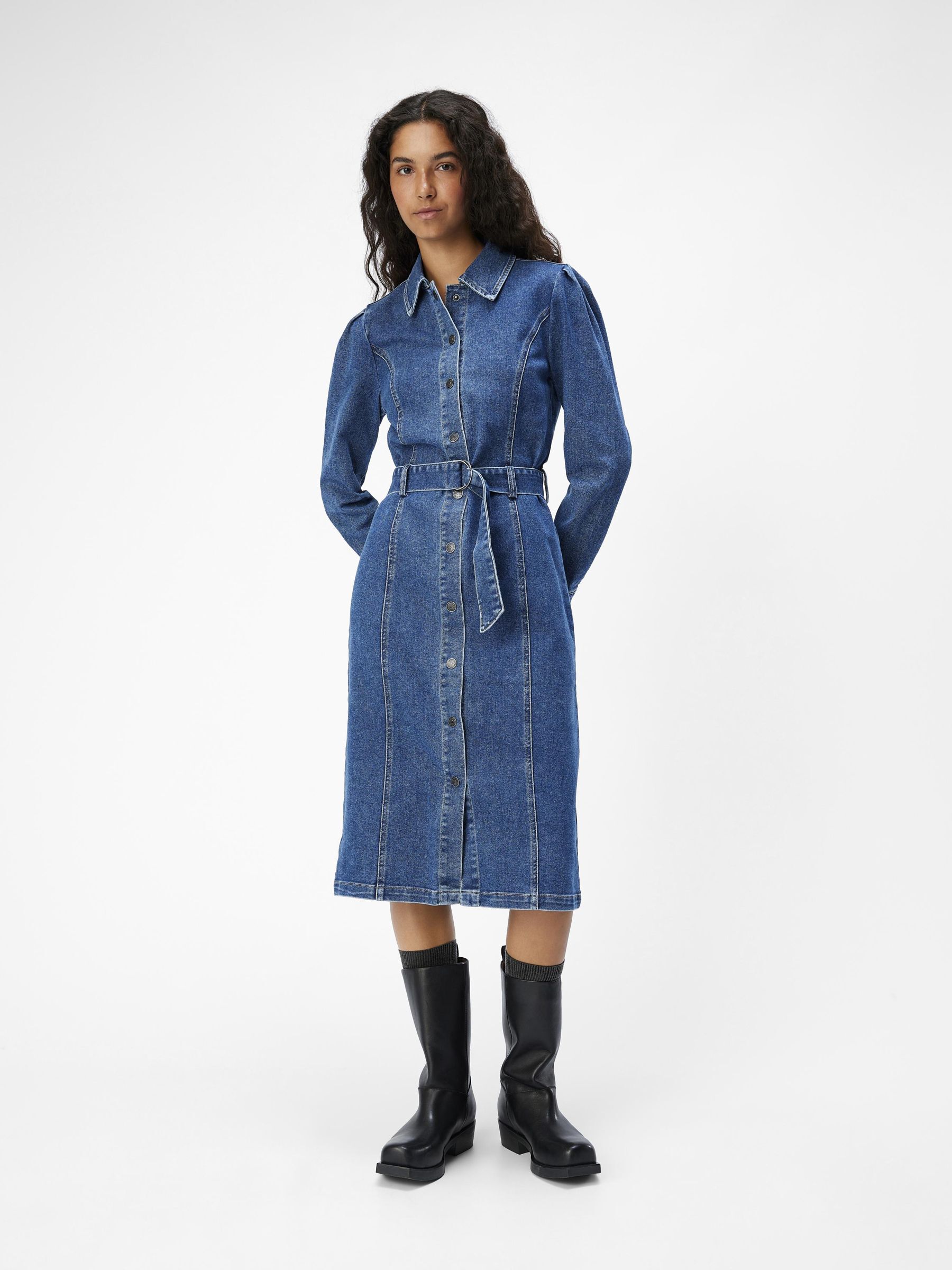 DENIM MIDI JURK Blau .OBJECT CI Belgie