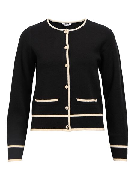 OBJECT KNITTED CARDIGAN, Black, highres - 23048170_Black_1237536_001.jpg