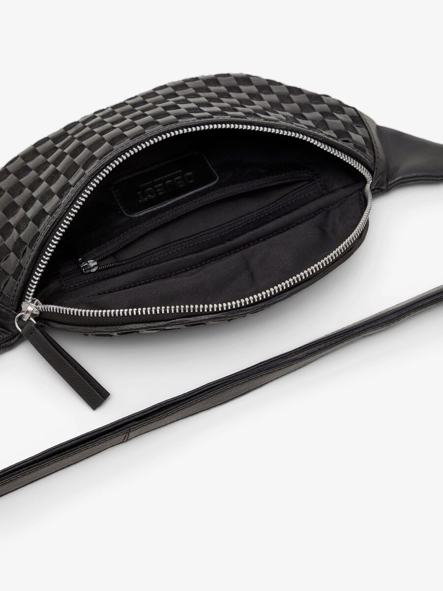 Carousel image - LEDER BAUCHTASCHE, Black | 4