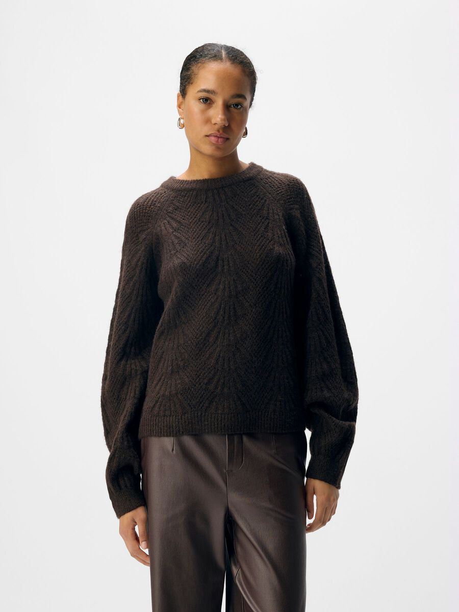Carousel image - KNITTED PULLOVER, Seal Brown | 2