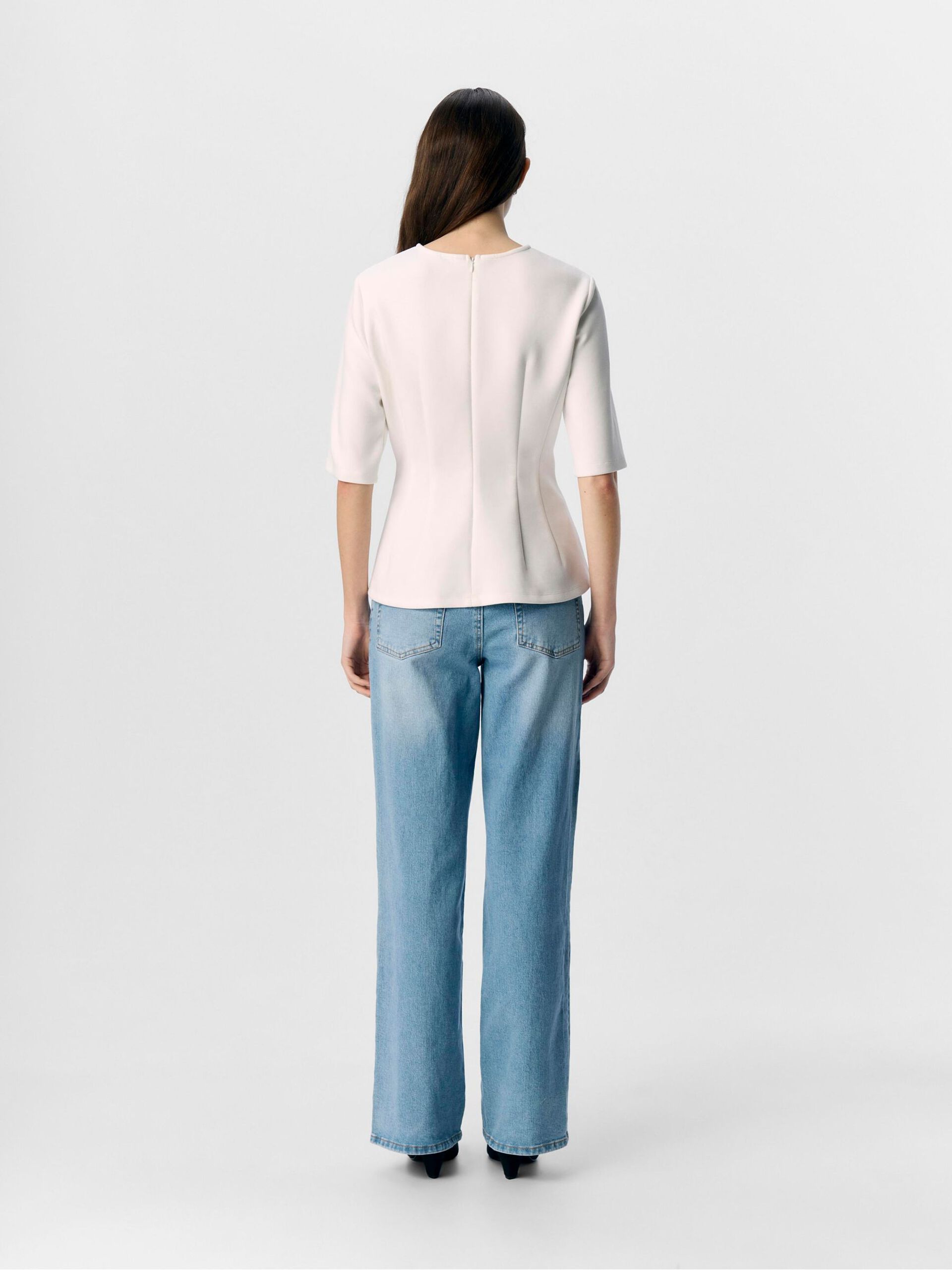 Carousel image - PEPLUM TOPP, Cloud Dancer | 3