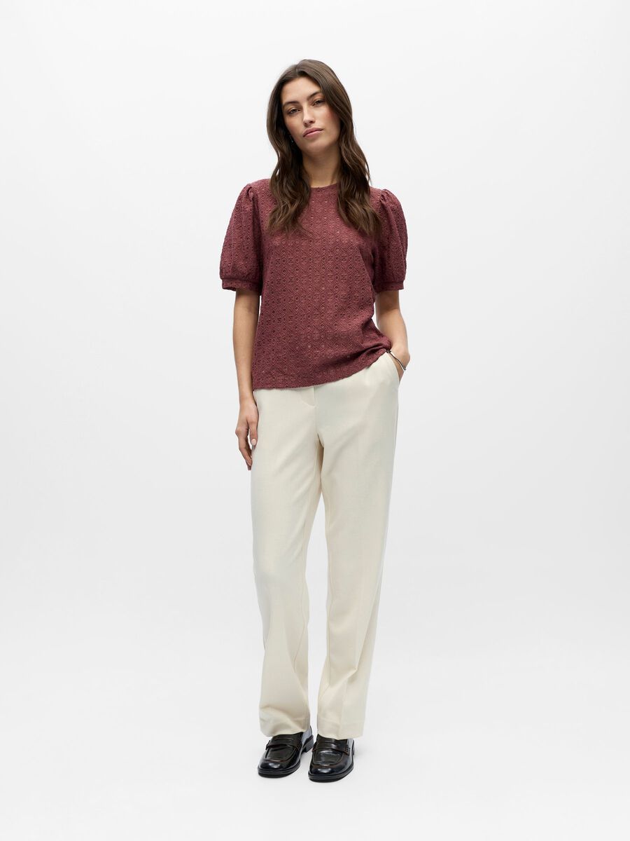 Carousel image - BRODERIE  TOP, Rose Brown | 4