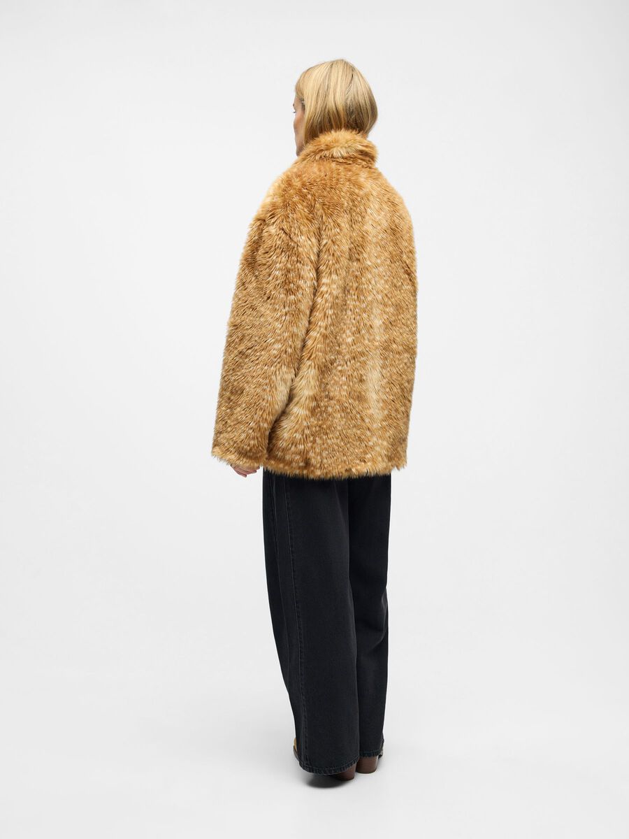 Product carousel image - FAUX FUR COAT, Incense | 2