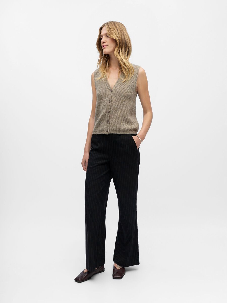 Carousel image - KNITTED WAISTCOAT, Morel | 4