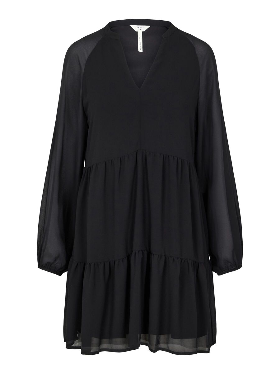 Object Collectors Item BALLOON SLEEVED MINI DRESS, Black, highres - 23035512_Black_001.jpg