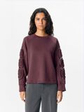 Product image thumbnail - EMBROIDERED SWEATSHIRT, Mauve Wine | 2