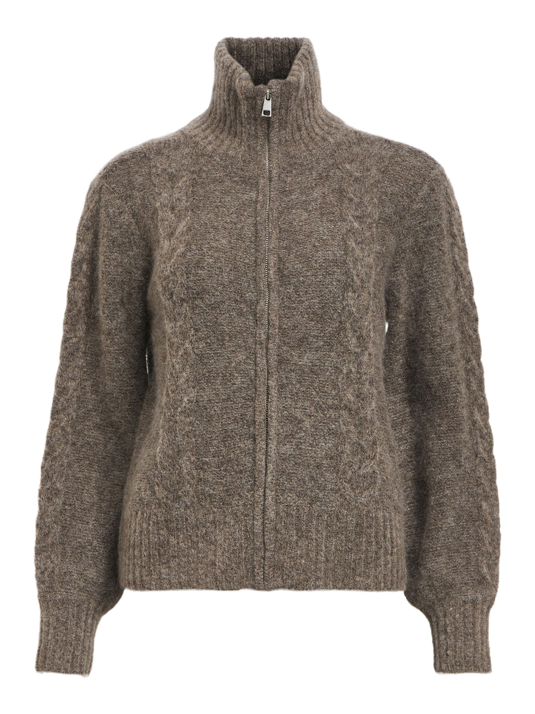 ZIP-UP KNITTED CARDIGAN | Grey | .OBJECT CI UK