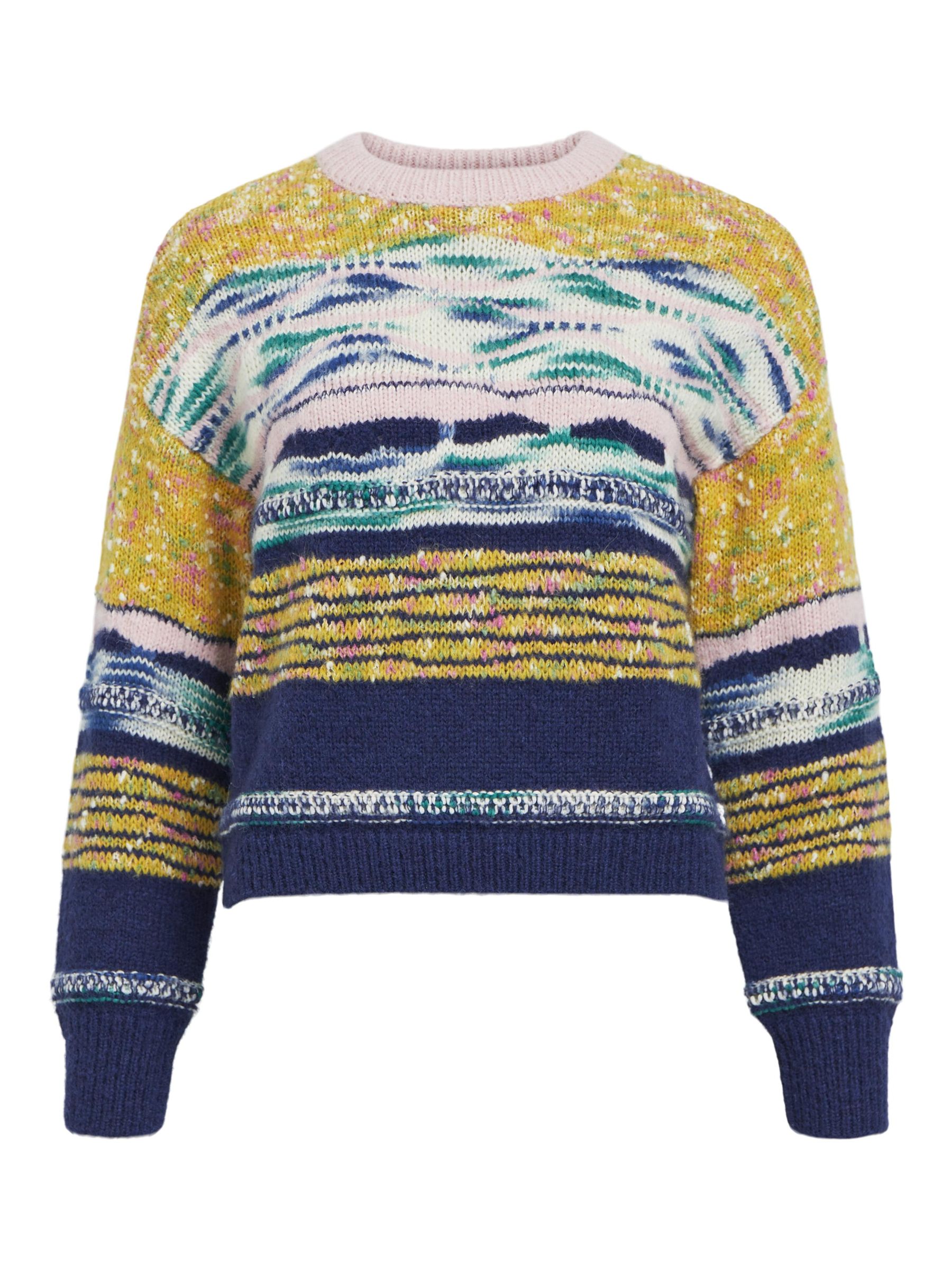 DETAILED KNITTED JUMPER Blue .OBJECT CI Ireland