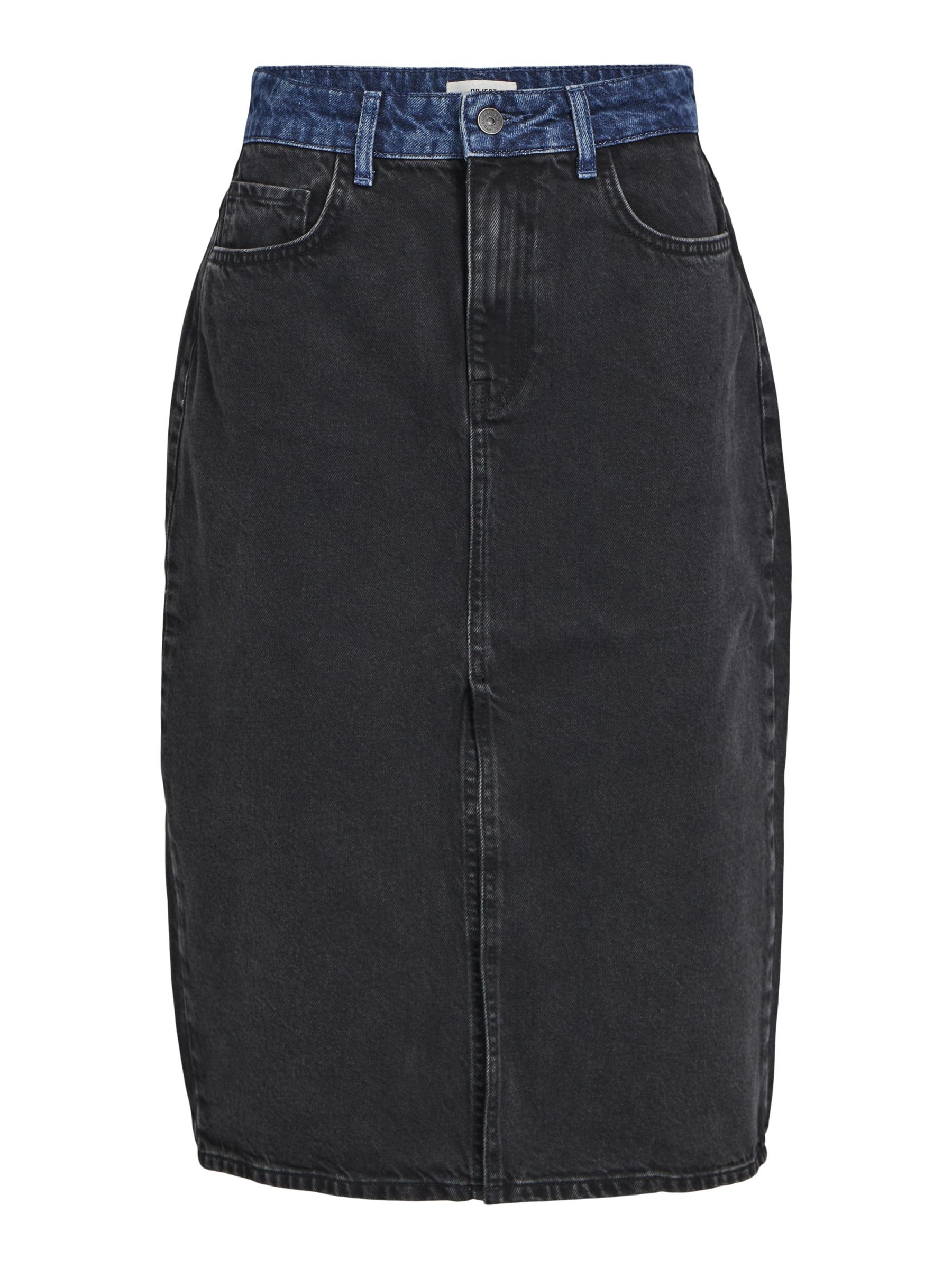 Jupe jean noir deals taille haute