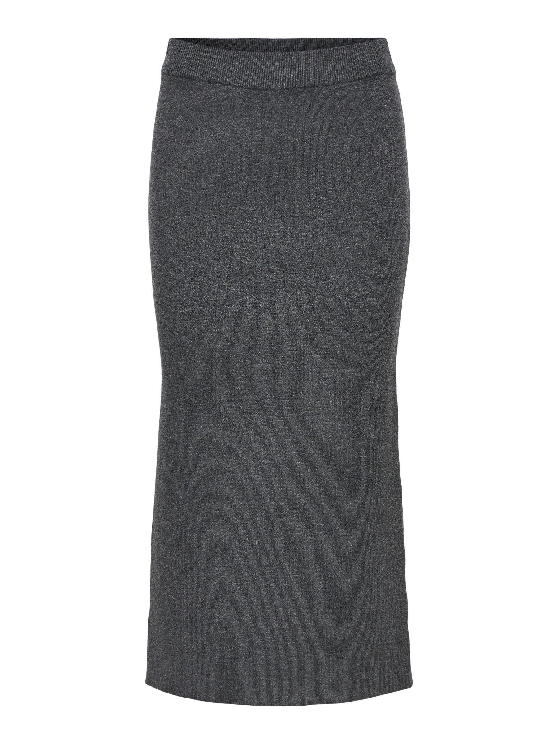 KNITTED MAXI SKIRT Grey .OBJECT CI France