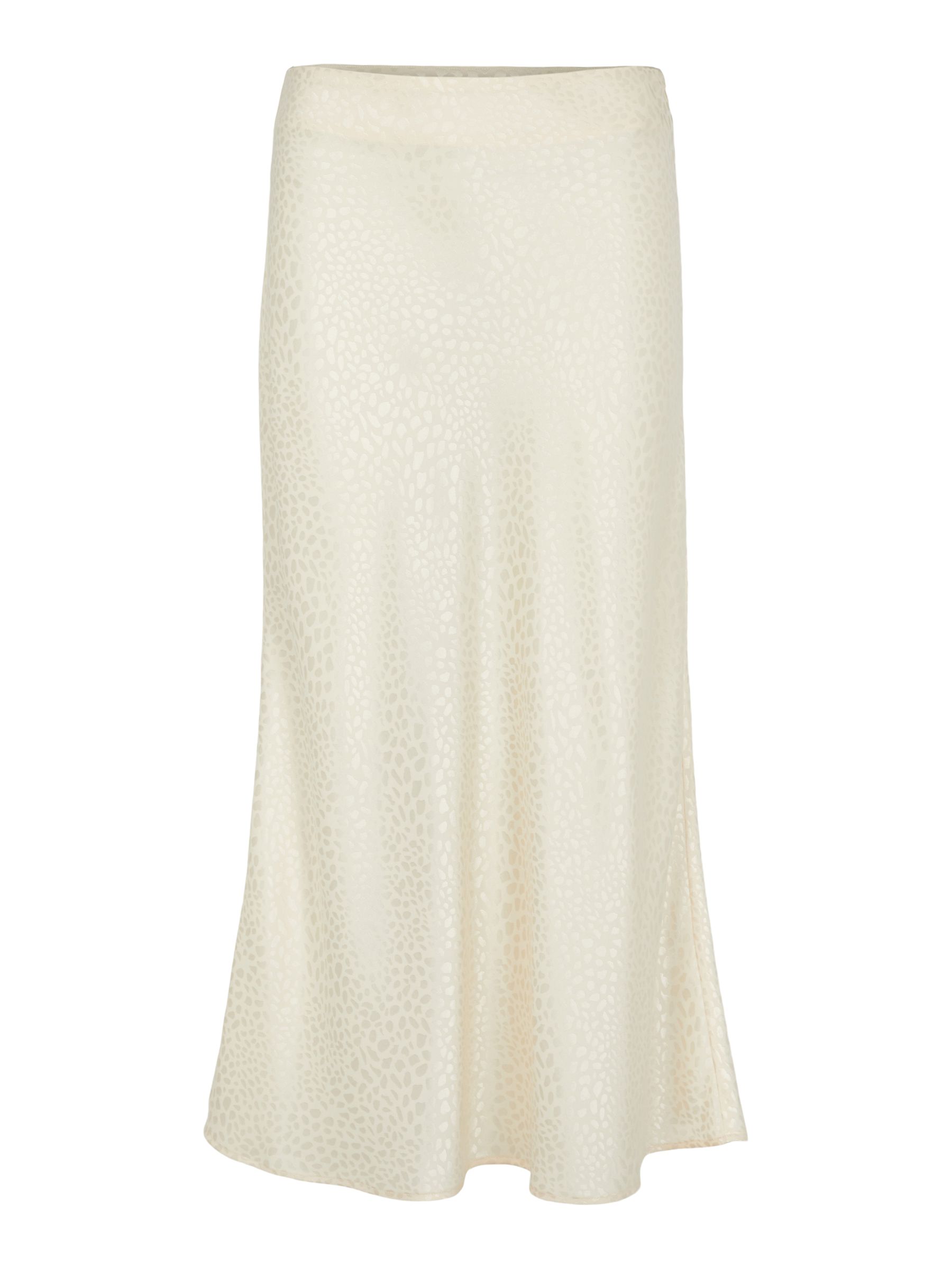 white midi skirt satin
