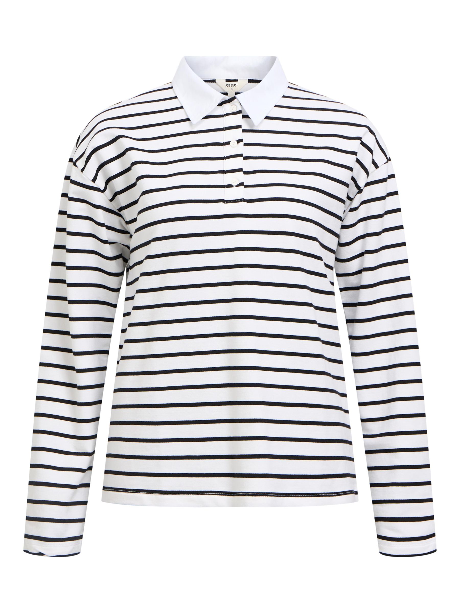 Polo black and white striped shirt outlet
